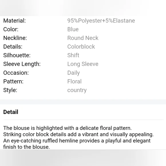 ❤️New Floral Patchwork Blouse - Navy, Pink, and Orange - Picture 13 of 16